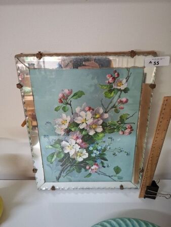 Mid Century Still Life Picture Mirror