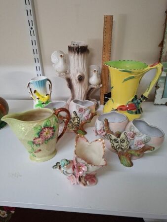 Misc Bird Inspired Ceramics - inc Burleigh Ware, Carlton Ware & Capodimonte Italy