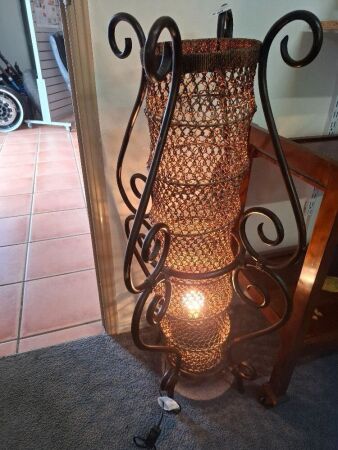 Mid Century Weaved & Bentwood Floor Lamp