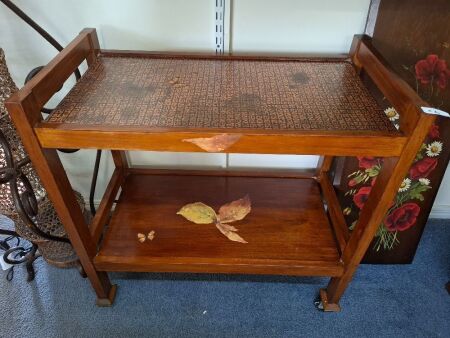 Mid Century Wooden Tea Trolley