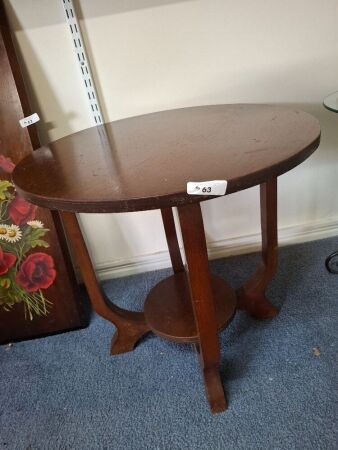 Round Mid Century Side Table