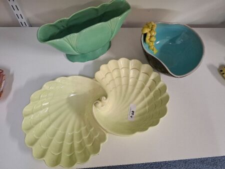Dartmouth Art Deco Vase with 2 Mid Century Serving Dishes
