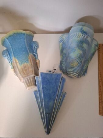 English Ceramic Wall Vases inc Phoenix & Sylvac -Marked 498 , 506
