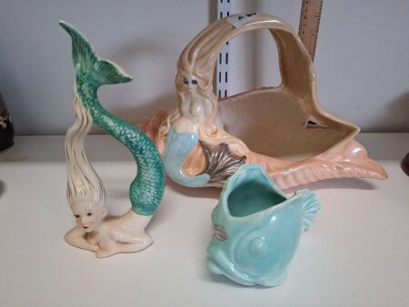 Vintage Mermaid Inspired Ceramic inc Casey Ware & Japanese