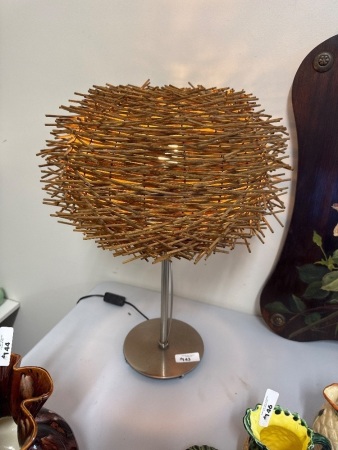 Rattan Bird Nest Table Lamp