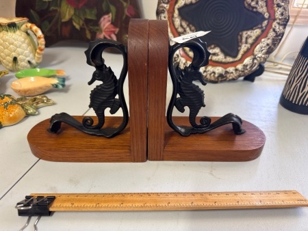 Pair Seahorse Book Ends