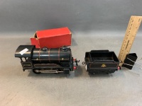 Vintage Hornby Clockwork O Gauge Engine 60199 + Matching Wagon with Box - 3