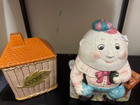 Humpty Dumpty Ceramic Cookie Jar with House Cookie Jar