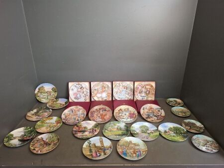Collection of Royal Worcester, Bond International & Franklin Mint Collectable Plates inc. Teddy Bear