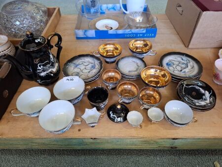 Mixed Asian Fine Bone China Tea Set