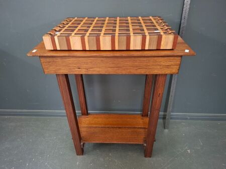 Hand Crafted Solid End Cut Chopping Board on Island Station