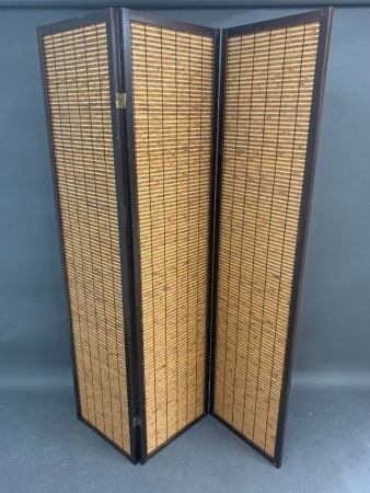 Tall 3 Section Bamboo Screen / Room Divider