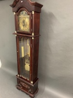 Contemporary Longcase Clock with Lookalike Brass Fittings - 4