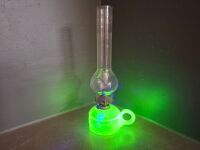 Uranium Glass Finger Oil Lamp - Yellow