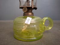 Uranium Glass Finger Oil Lamp - Yellow - 4