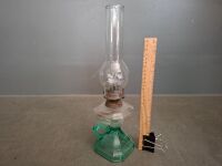 Uranium Glass Finger Oil Lamp - Green/Blue - 2