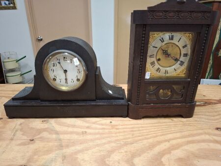 2 Vintage Mantel Clocks - 1 Session No.654