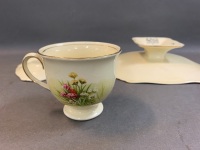 Vintage Royal Winton Cottage Scene Tazza + Tennis Set - 5