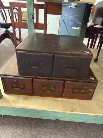 2 x Vintage Card Catalog Cabinets