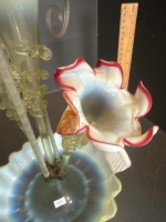 Victorian Uranium Glass Epergne - 7