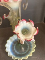 Victorian Uranium Glass Epergne - 9