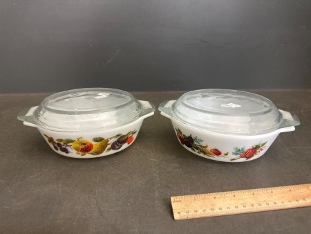 Vintage Pyrex JAJ Casserole Dishes