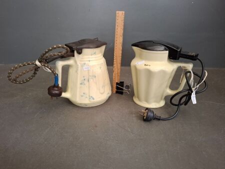B.G.E Midcentury Ceramic Kettle w. Cord & Speedie Mid Century Electric Jug with Cords