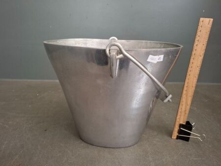 Heavy Modern Silver Metal Bucket