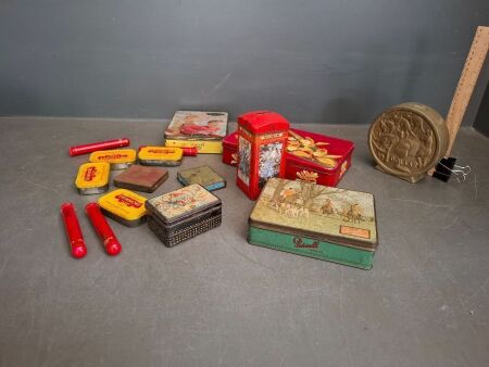 Assortment of Vintage Tins & Money Boxes