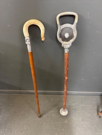 2 Vintage Hunting Stools