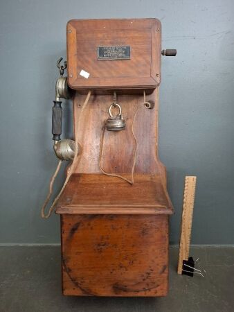 Adjudication 1927 Antique Wall Phone Modele 1911 No. 5468