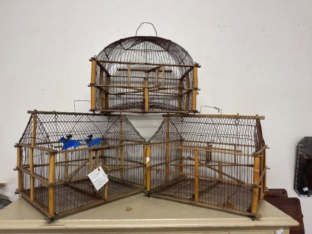 3 x Vintage Bird Cages