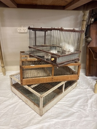 4 Vintage Bird Cages