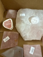 Lot of Rose Quartz & Sunstone Crystals - 2
