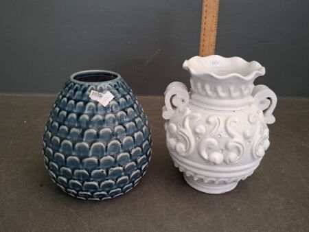 2 Decorator Vases 1 Italian