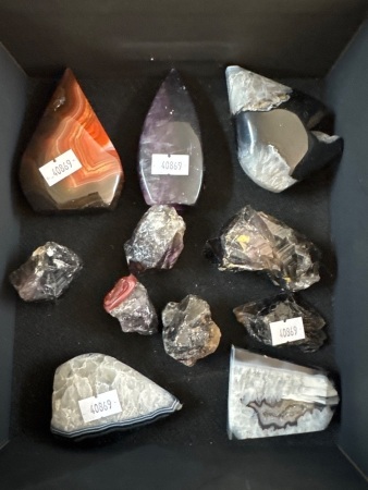 Lot of Dark Coloured Crystals