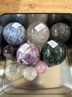Assortment of Polished Crystal Spheres