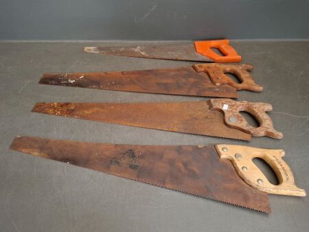 4 Hand Saws 2 Marked Spears & Jackson