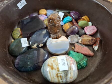 Asst of Polished Gemstones & Crystals