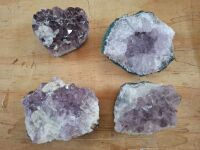 4 Amethyst Geode Clusters - 2