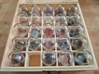 Lot of Raw Crystals in Glass Display Jars - 2