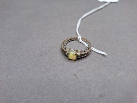 Vintage Possible Diamond & Opal Style Ring Size N