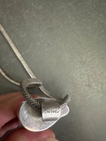 Stirling Silver Necklace with possibly Tiger Claw app 61g - 3