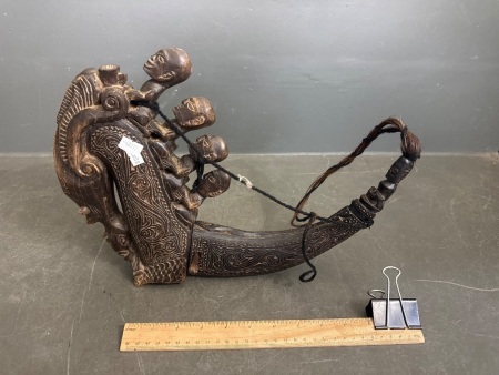 Wooden Batak Horn Naga Morsarang