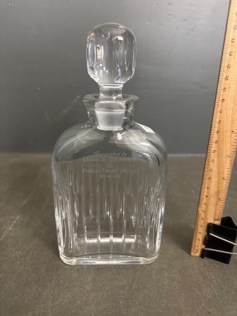 Glass Lead Crystal Decanter with Stopper