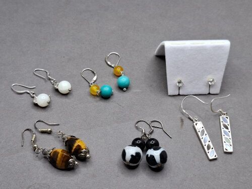 6 Stunning Pairs of Earrings - Stamped 925
