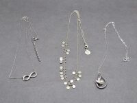 3 Sterling Silver Necklaces - Marked 925 - 5