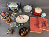 Box Lot of Bric-a-Brac inc. Barware, Kitchenalia, Books Etc - 2