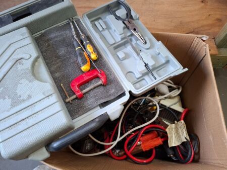 Various Tools, Chargers & Jumper Leads