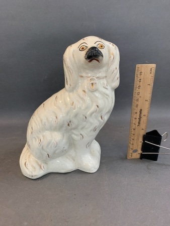 Antique Staffordshire Pottery Comfort Dog